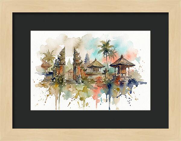 Tranquil Balinese Temple Scene