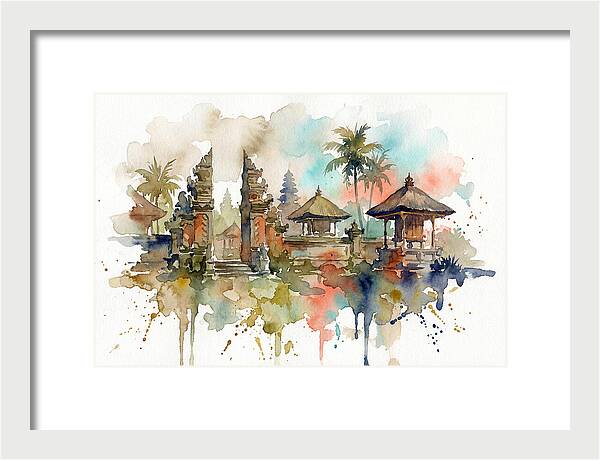Tranquil Balinese Temple Scene
