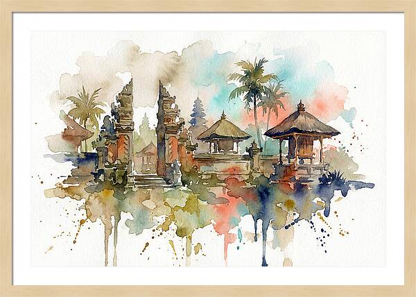 Tranquil Balinese Temple Scene
