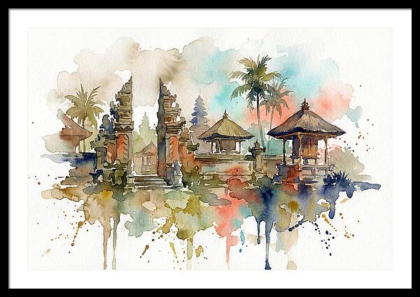 Tranquil Balinese Temple Scene