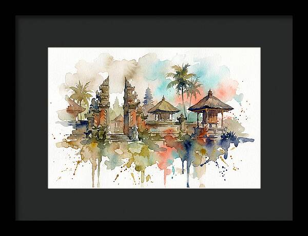 Tranquil Balinese Temple Scene