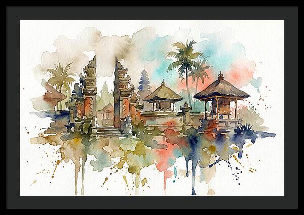 Tranquil Balinese Temple Scene