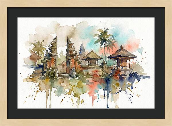 Tranquil Balinese Temple Scene