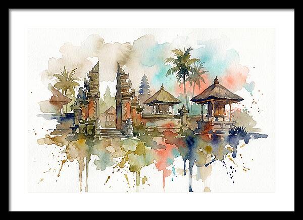 Tranquil Balinese Temple Scene