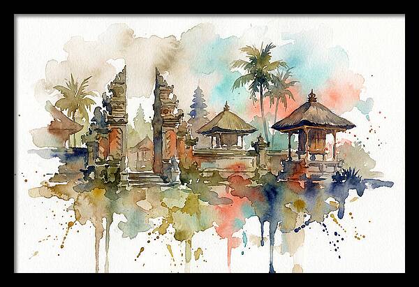 Tranquil Balinese Temple Scene