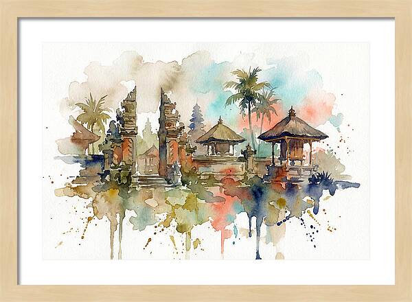 Tranquil Balinese Temple Scene