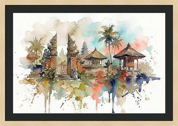 Tranquil Balinese Temple Scene