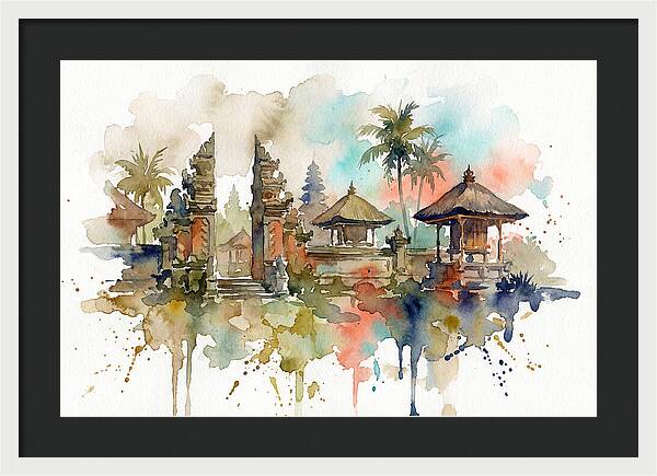Tranquil Balinese Temple Scene