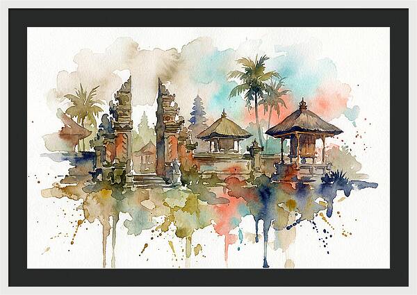Tranquil Balinese Temple Scene