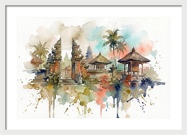 Tranquil Balinese Temple Scene
