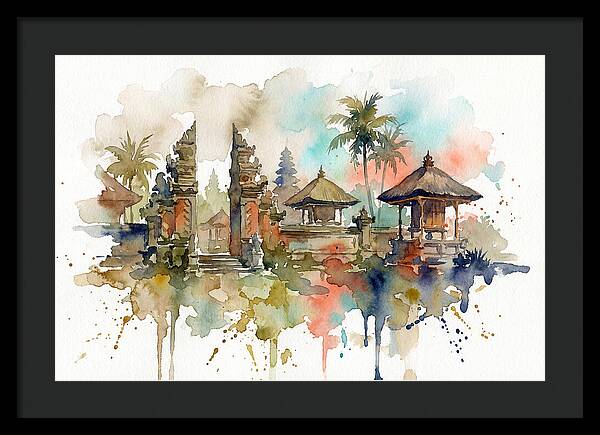Tranquil Balinese Temple Scene