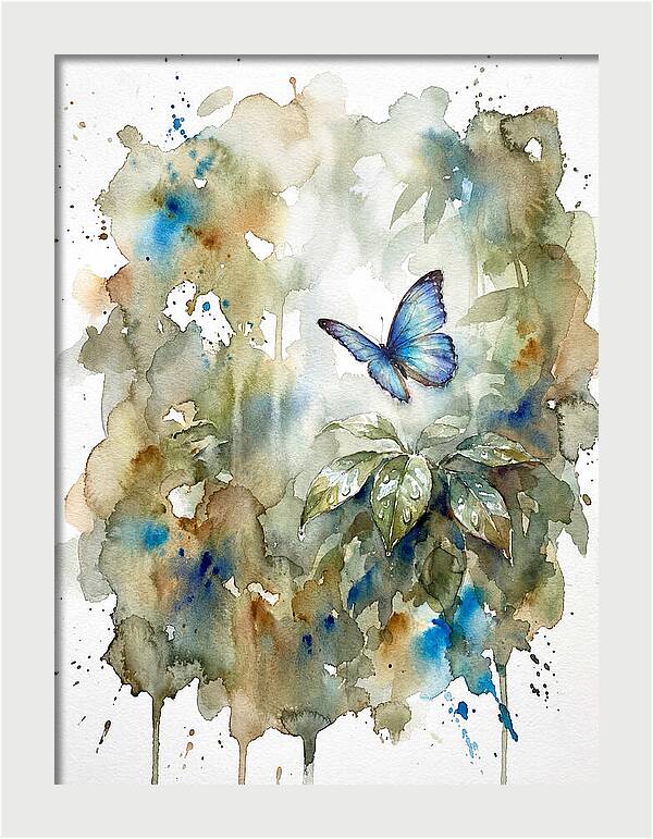 Tranquil Blue Morpho Butterfly