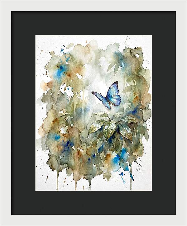 Tranquil Blue Morpho Butterfly