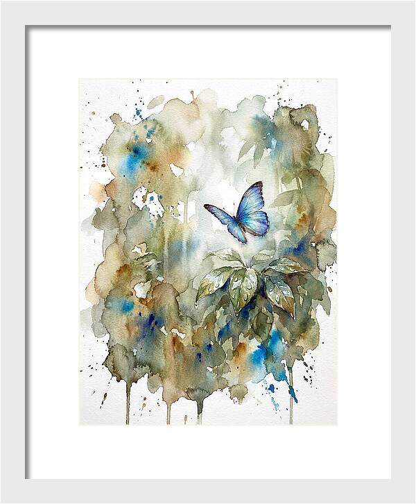 Tranquil Blue Morpho Butterfly