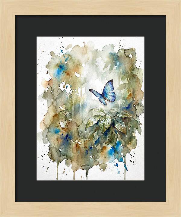 Tranquil Blue Morpho Butterfly