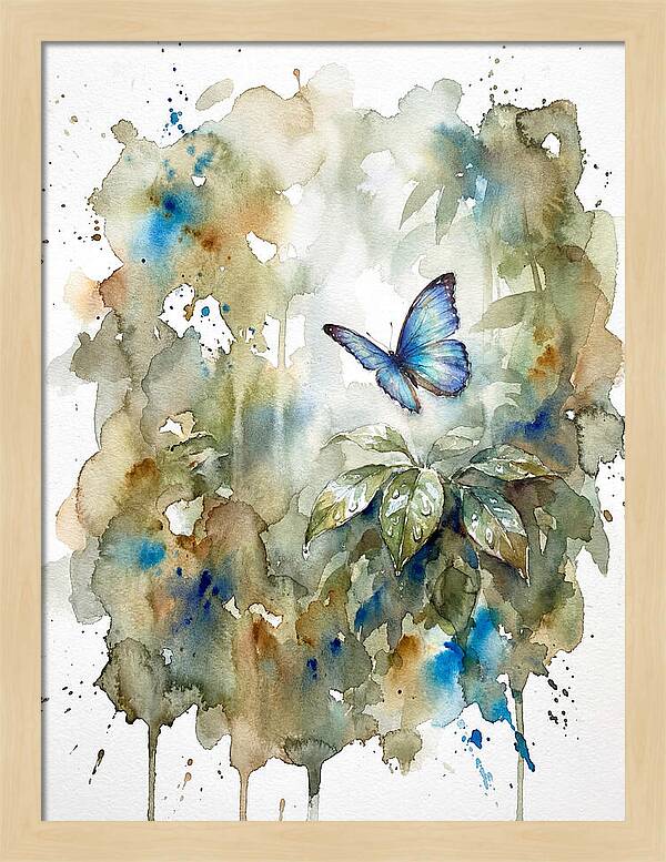 Tranquil Blue Morpho Butterfly
