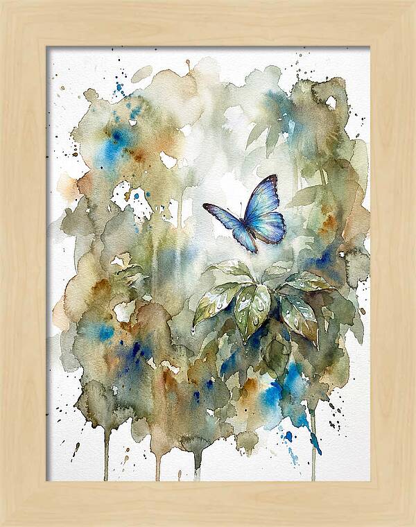 Tranquil Blue Morpho Butterfly