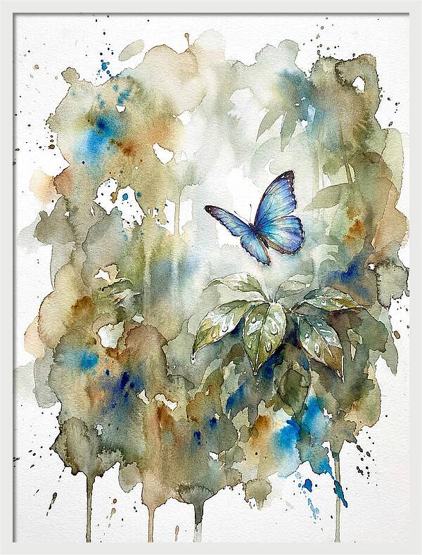 Tranquil Blue Morpho Butterfly
