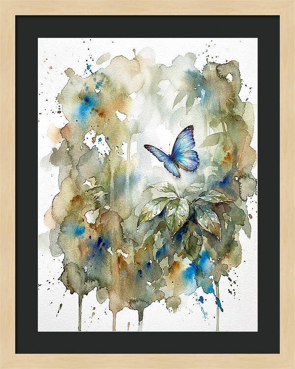 Tranquil Blue Morpho Butterfly