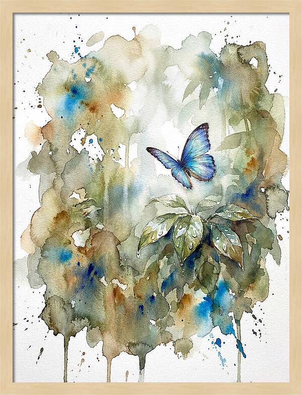 Tranquil Blue Morpho Butterfly