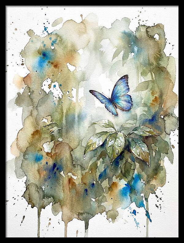Tranquil Blue Morpho Butterfly