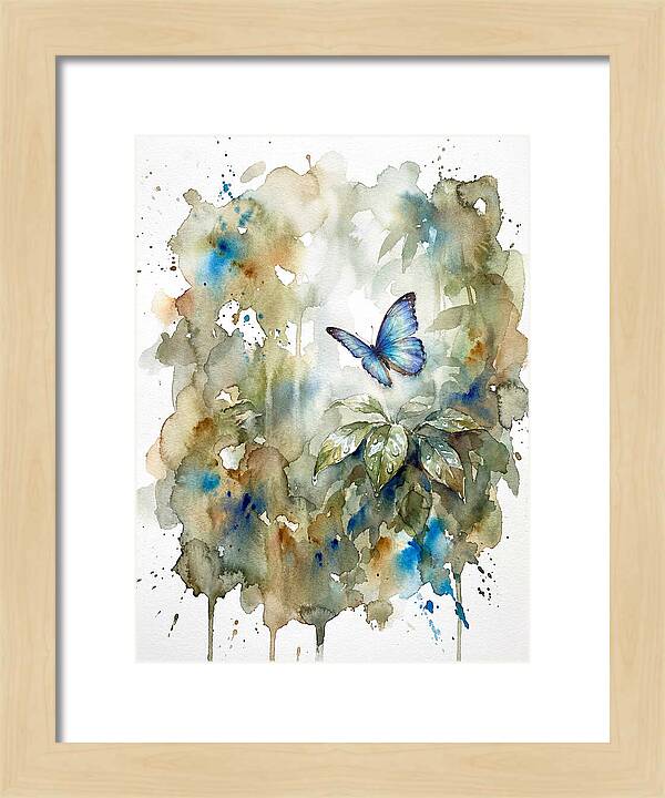 Tranquil Blue Morpho Butterfly