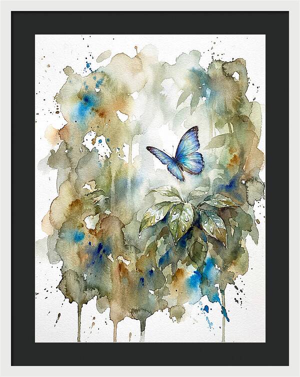 Tranquil Blue Morpho Butterfly