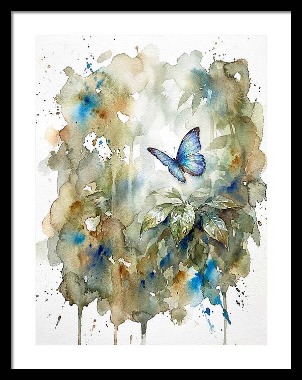 Tranquil Blue Morpho Butterfly