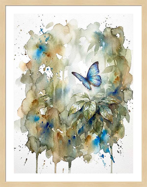 Tranquil Blue Morpho Butterfly