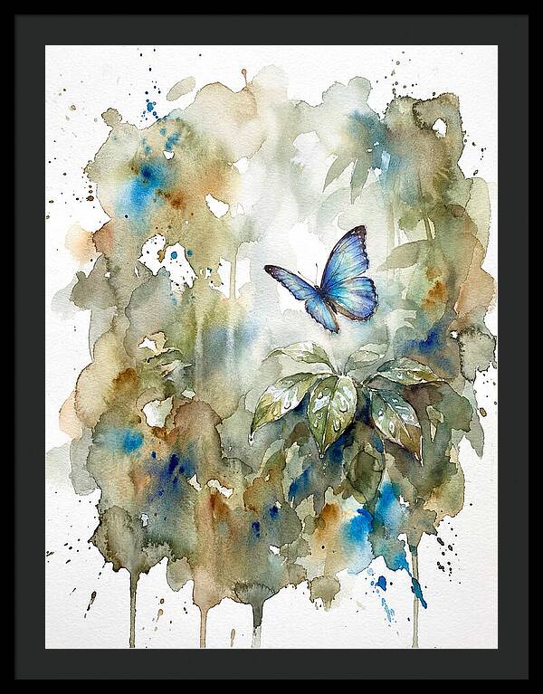 Tranquil Blue Morpho Butterfly