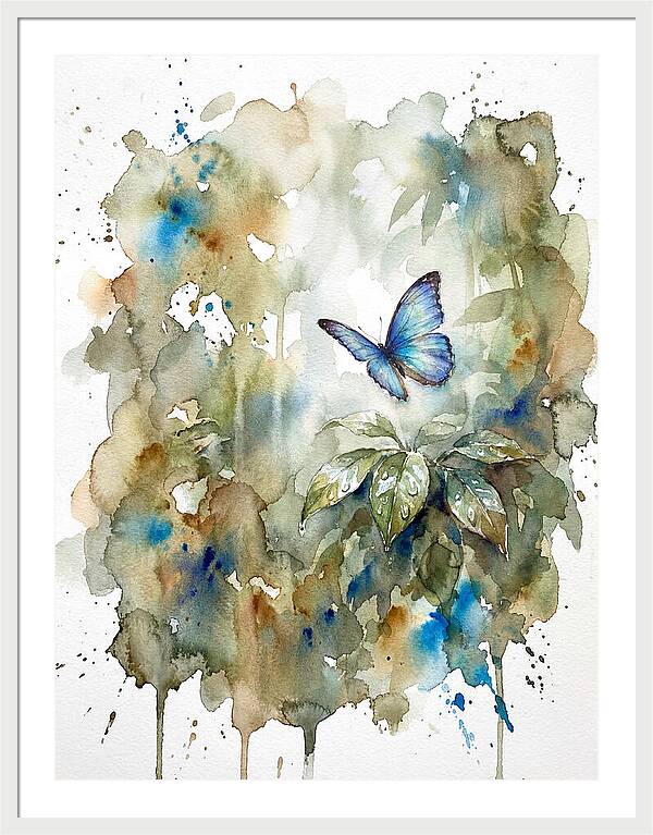 Tranquil Blue Morpho Butterfly