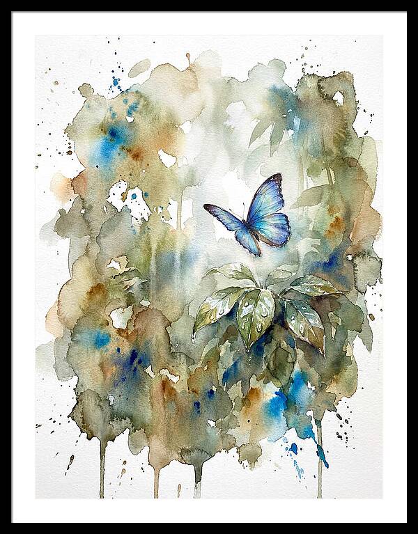 Tranquil Blue Morpho Butterfly