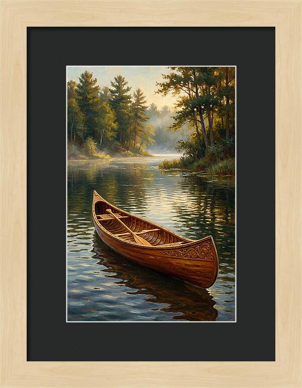 Tranquil Canoeing Reflections