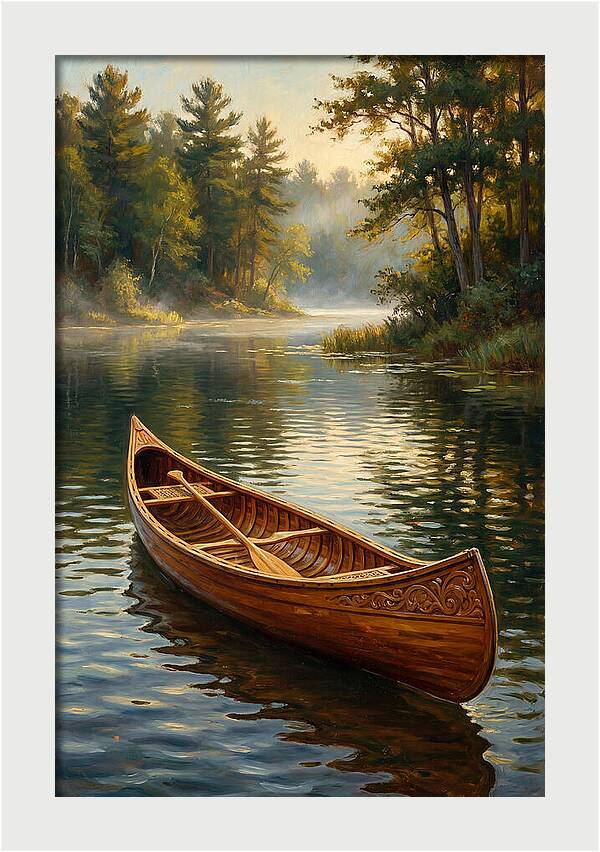 Tranquil Canoeing Reflections