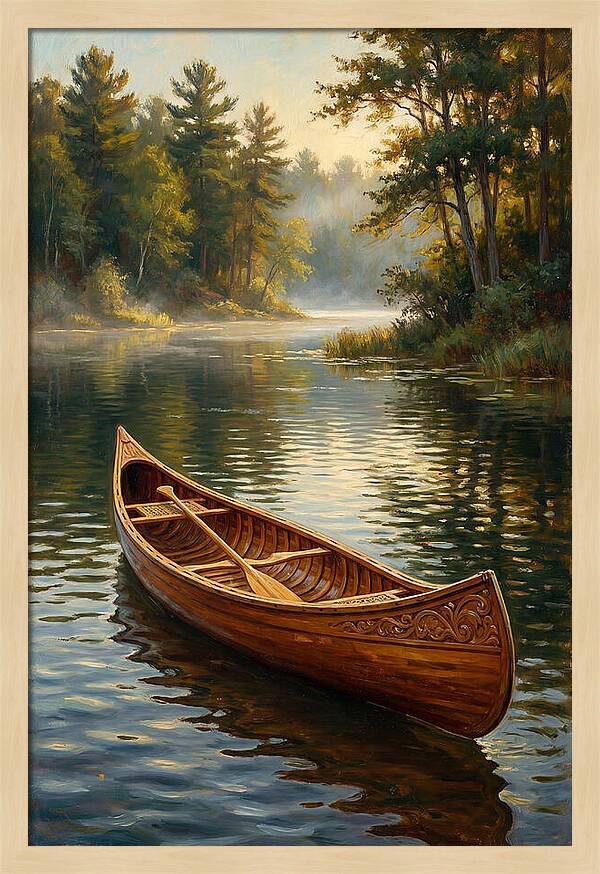 Tranquil Canoeing Reflections