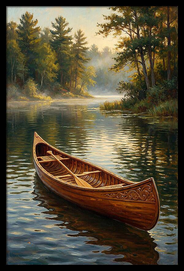 Tranquil Canoeing Reflections