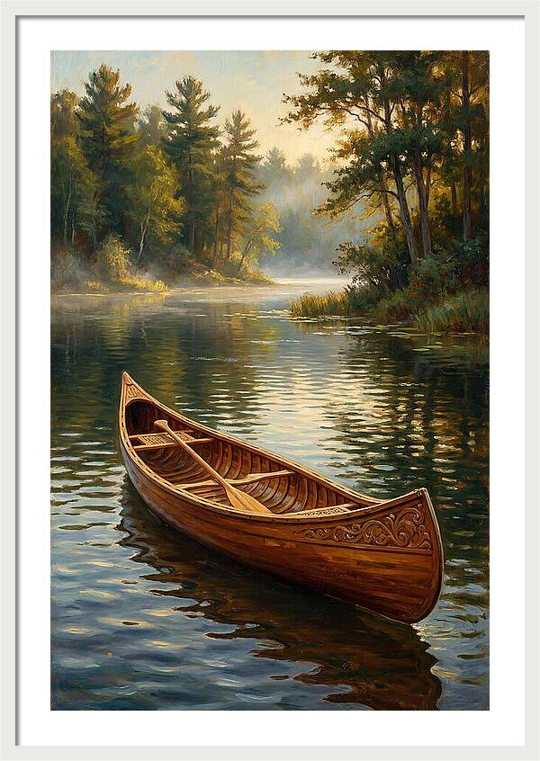 Tranquil Canoeing Reflections