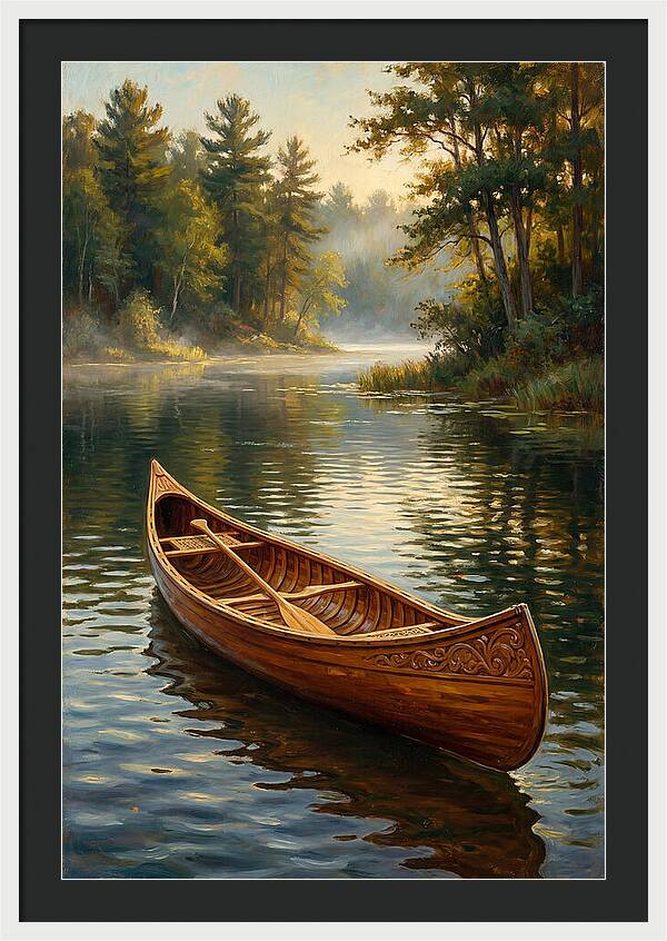 Tranquil Canoeing Reflections
