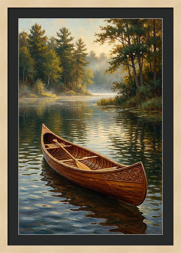 Tranquil Canoeing Reflections