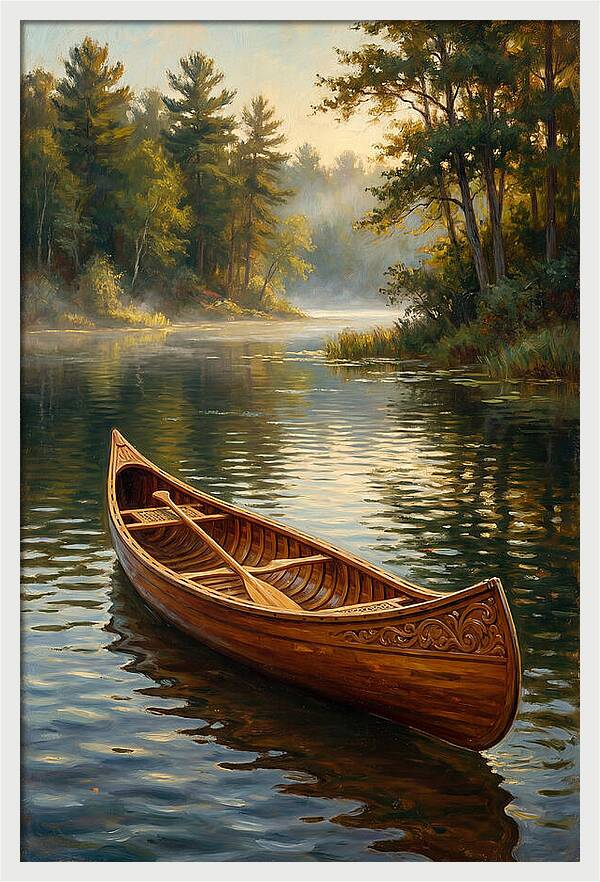 Tranquil Canoeing Reflections