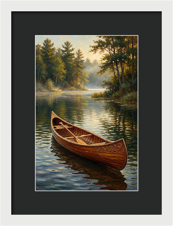 Tranquil Canoeing Reflections