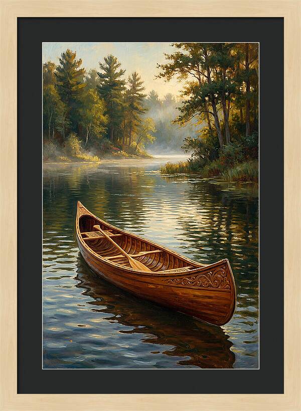 Tranquil Canoeing Reflections