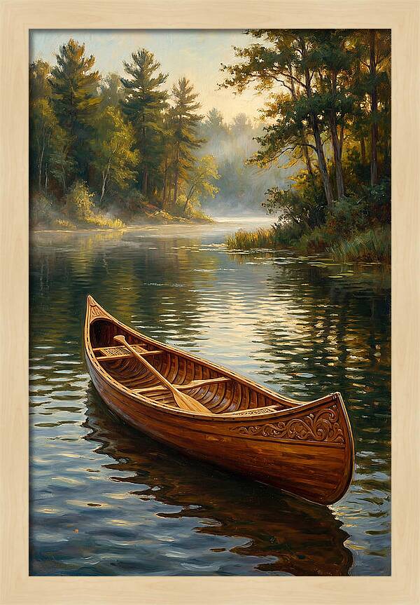 Tranquil Canoeing Reflections