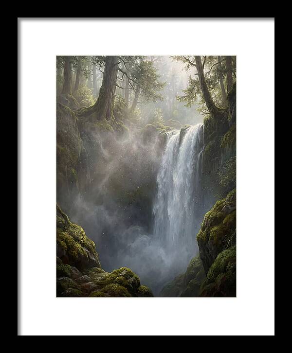 Tranquil Cascade Reflections