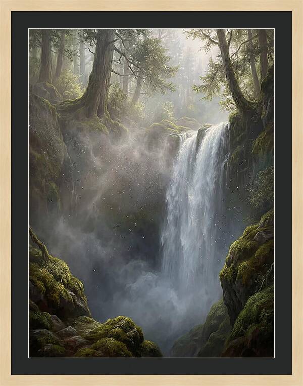 Tranquil Cascade Reflections
