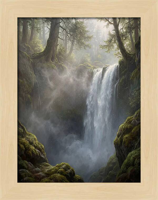 Tranquil Cascade Reflections