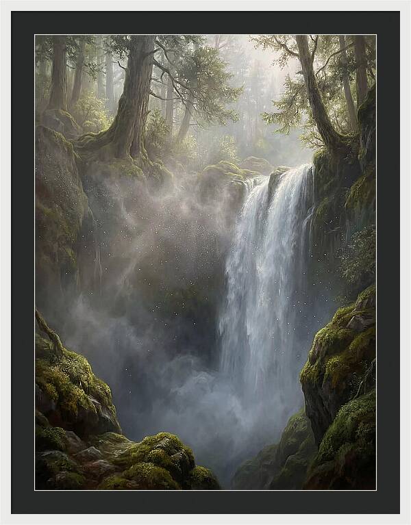 Tranquil Cascade Reflections