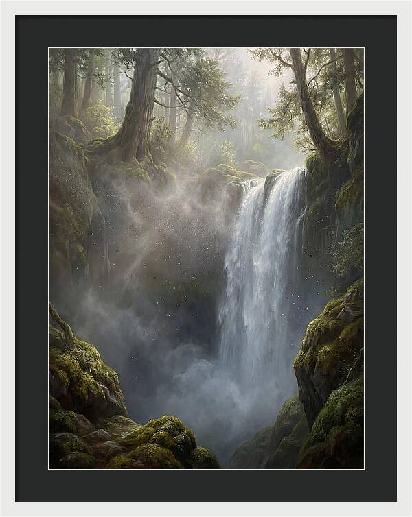 Tranquil Cascade Reflections