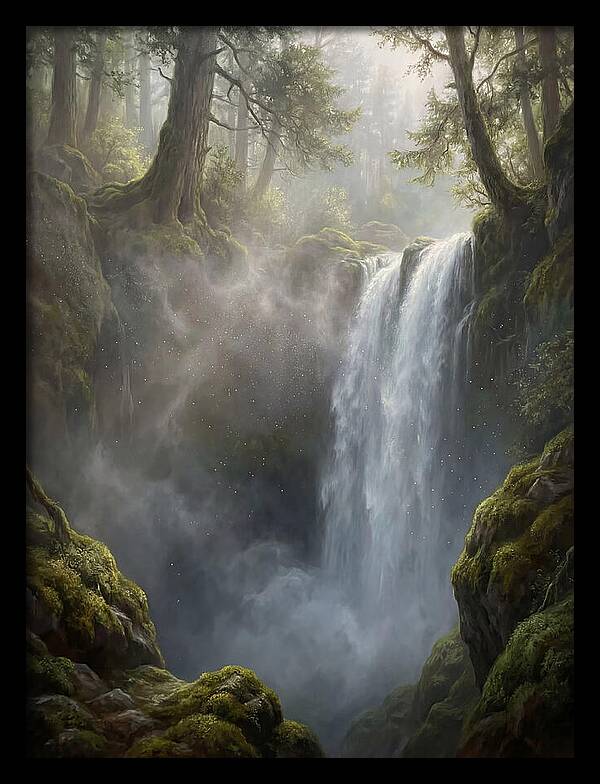 Tranquil Cascade Reflections