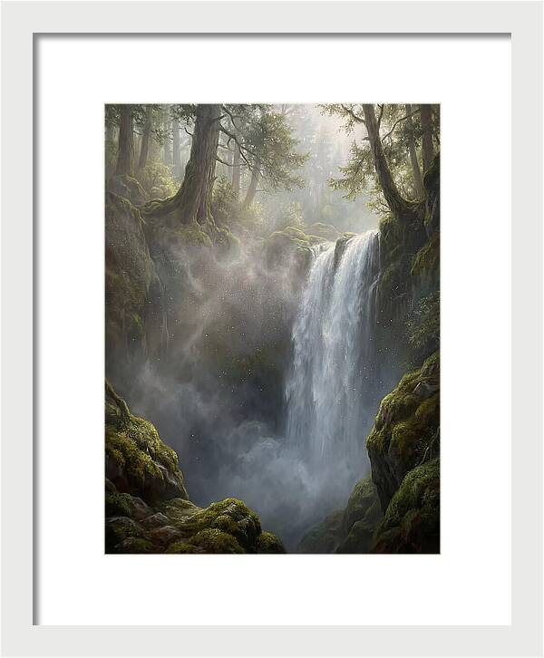 Tranquil Cascade Reflections